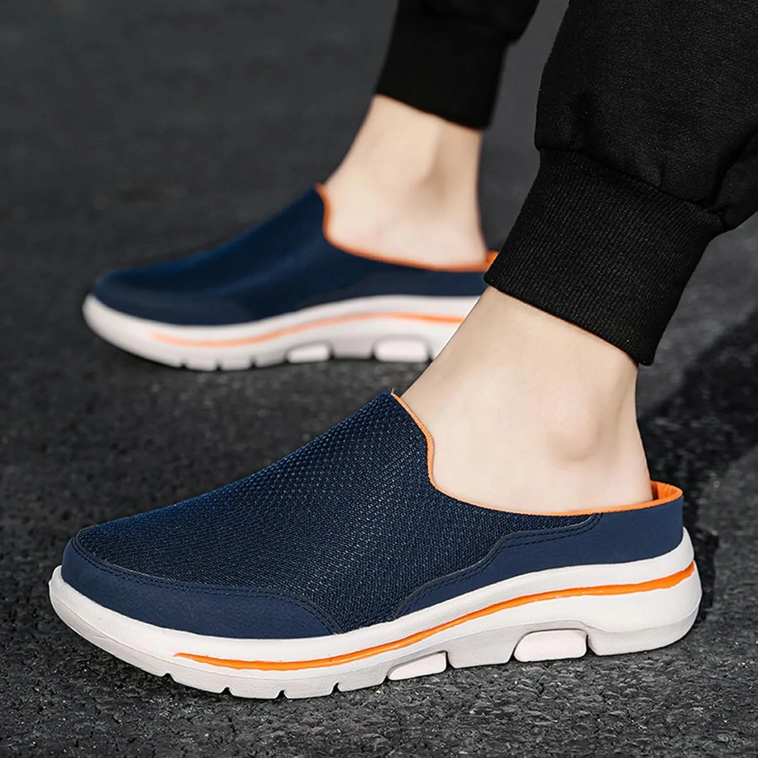 Slip On Mules & Clogs for Womens Mens Light Open Back Shoes Comfort Walking Shoes Breathable Slippers Closed Toe Slides