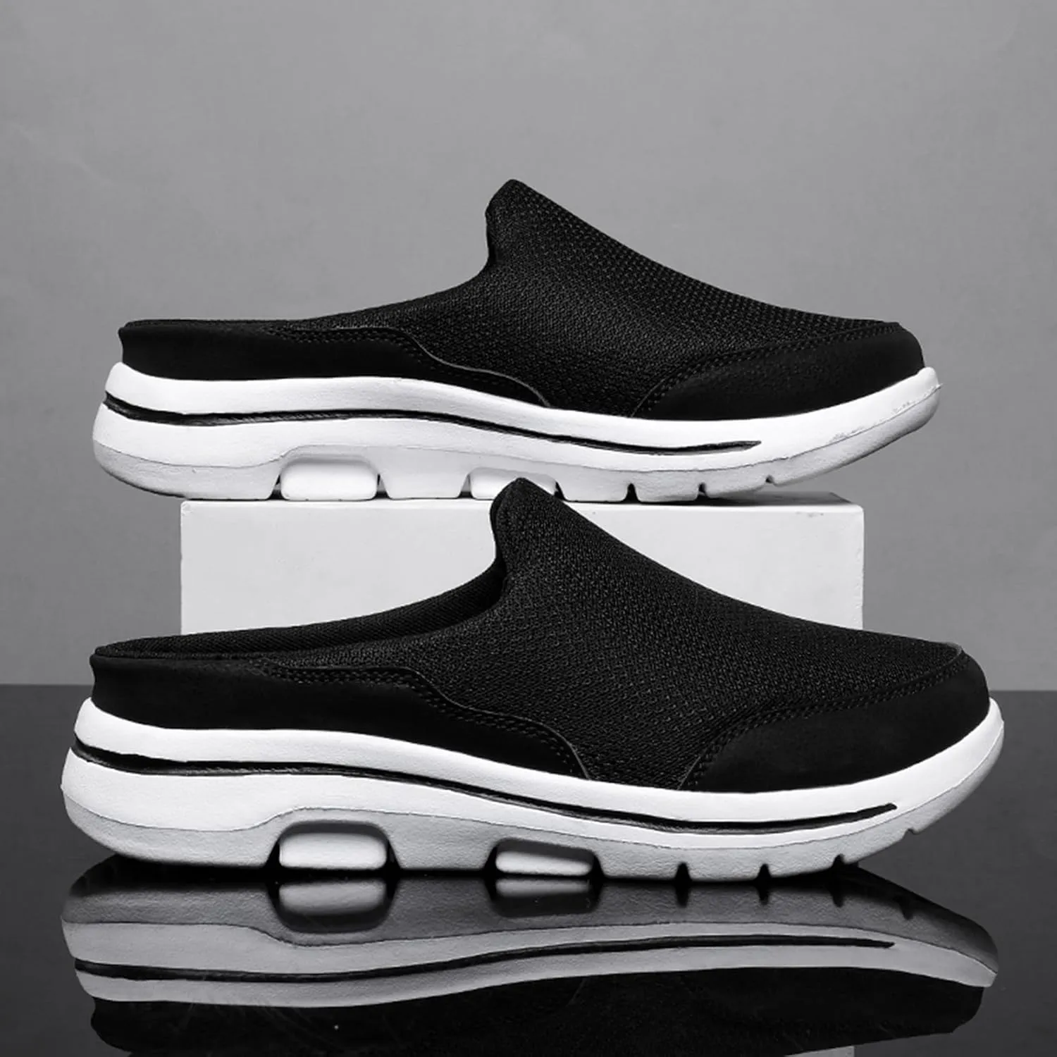 Slip On Mules & Clogs for Womens Mens Light Open Back Shoes Comfort Walking Shoes Breathable Slippers Closed Toe Slides