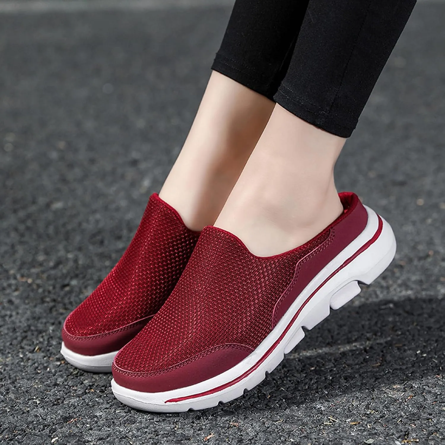 Slip On Mules & Clogs for Womens Mens Light Open Back Shoes Comfort Walking Shoes Breathable Slippers Closed Toe Slides