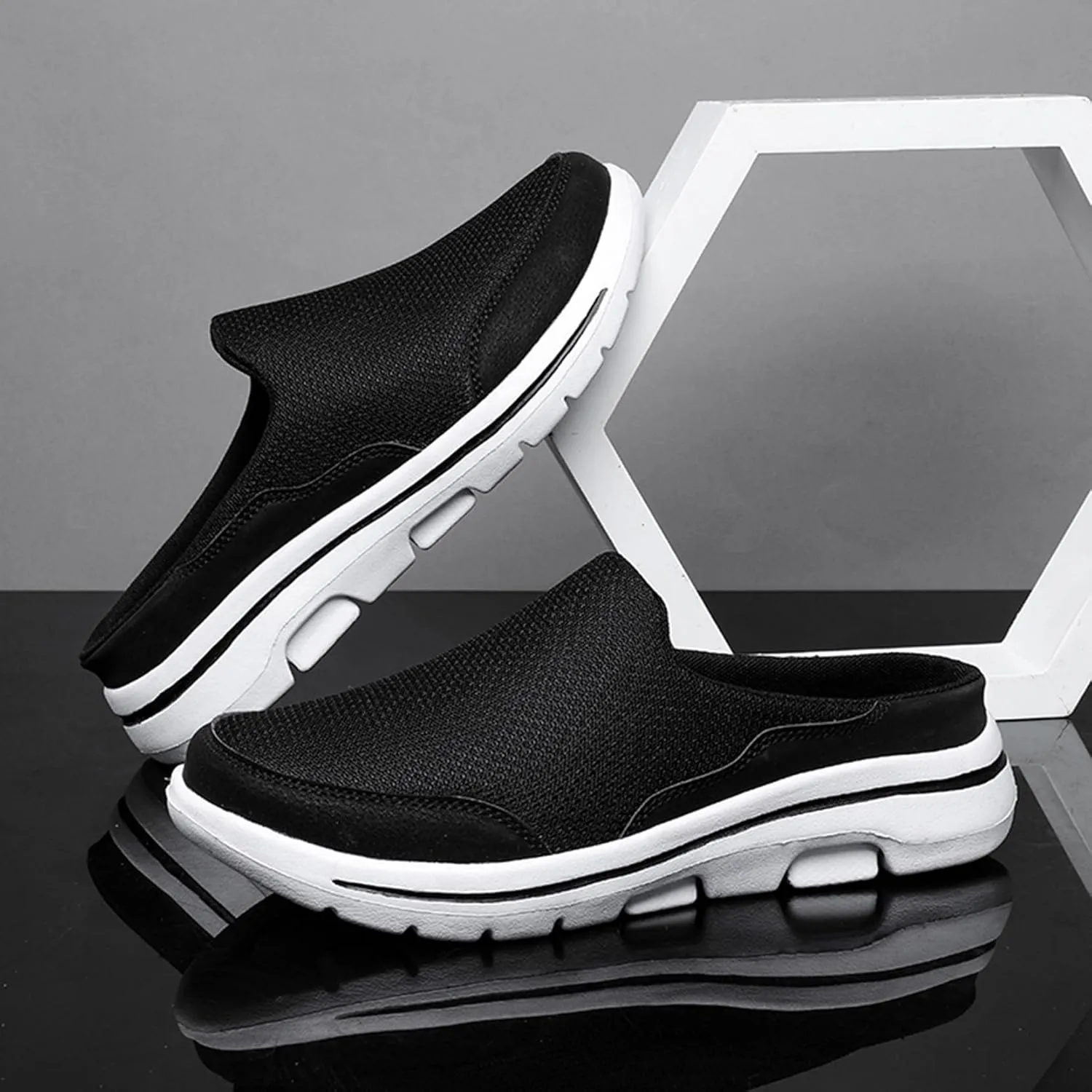 Slip On Mules & Clogs for Womens Mens Light Open Back Shoes Comfort Walking Shoes Breathable Slippers Closed Toe Slides