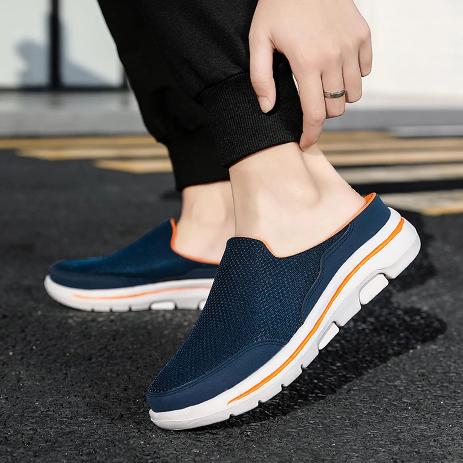 Slip On Mules & Clogs for Womens Mens Light Open Back Shoes Comfort Walking Shoes Breathable Slippers Closed Toe Slides