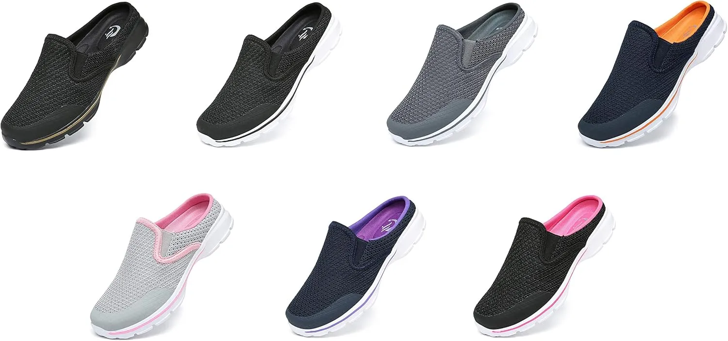 Slip On Mules & Clogs for Womens Mens Light Open Back Shoes Comfort Walking Shoes Breathable Slippers Closed Toe Slides
