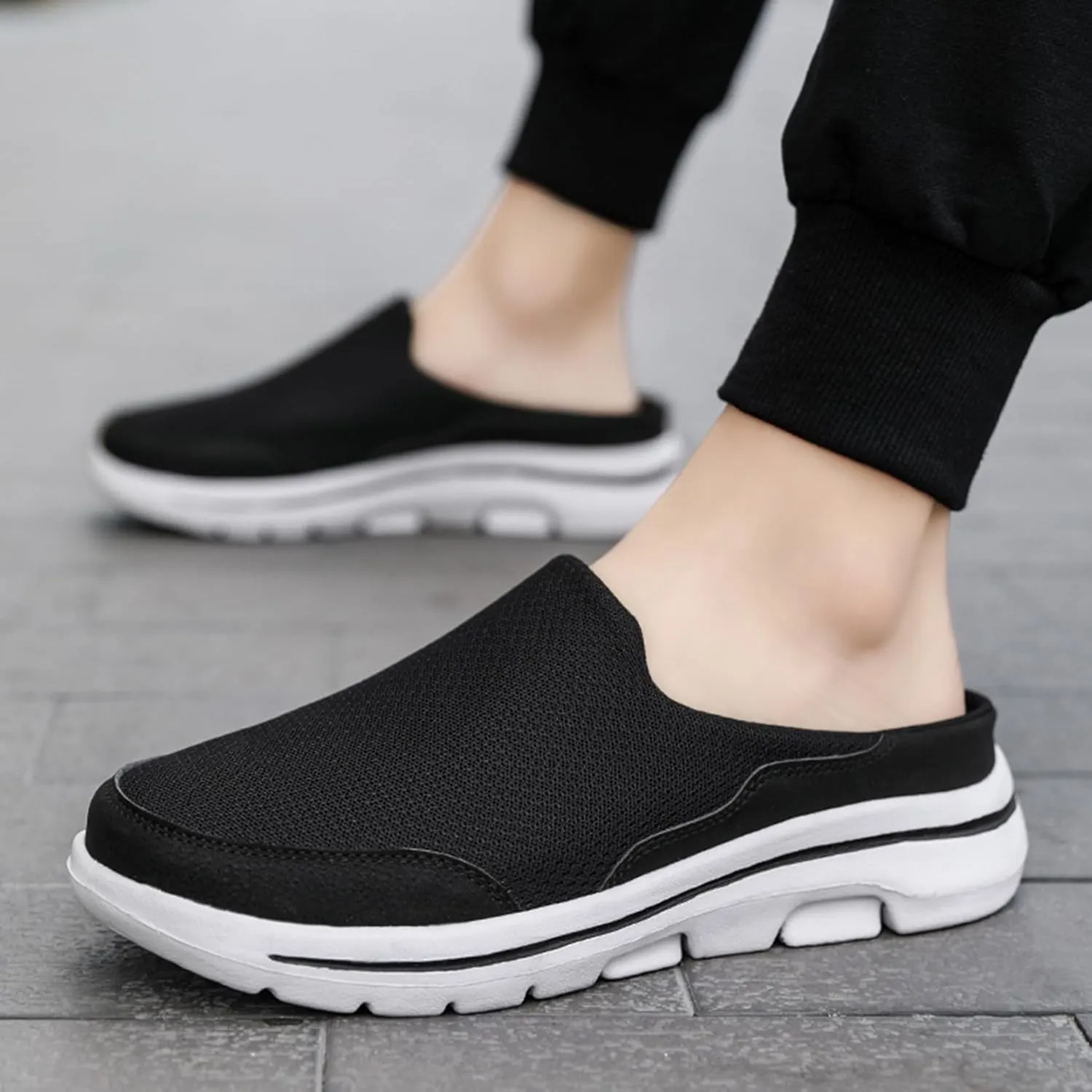 Slip On Mules & Clogs for Womens Mens Light Open Back Shoes Comfort Walking Shoes Breathable Slippers Closed Toe Slides