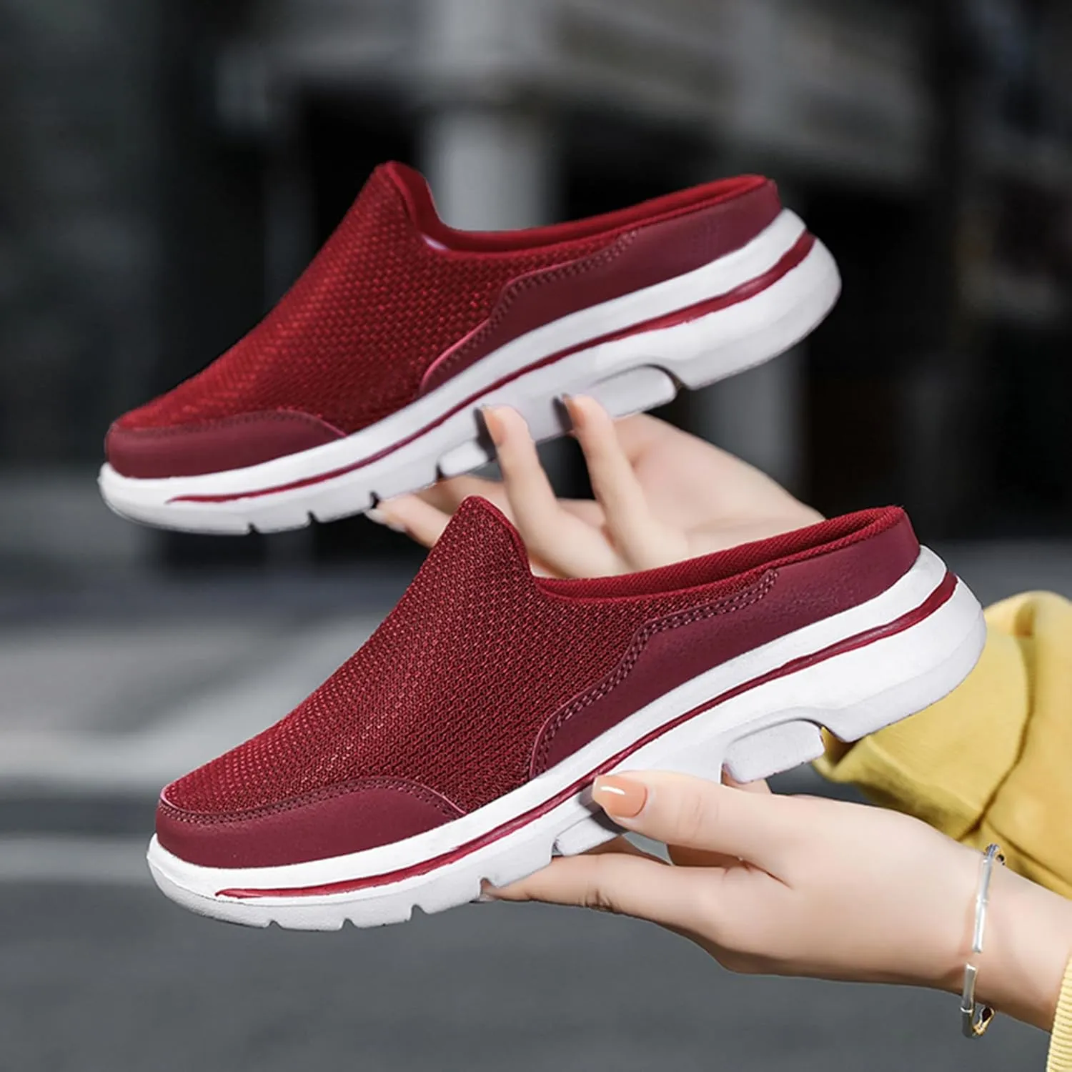 Slip On Mules & Clogs for Womens Mens Light Open Back Shoes Comfort Walking Shoes Breathable Slippers Closed Toe Slides