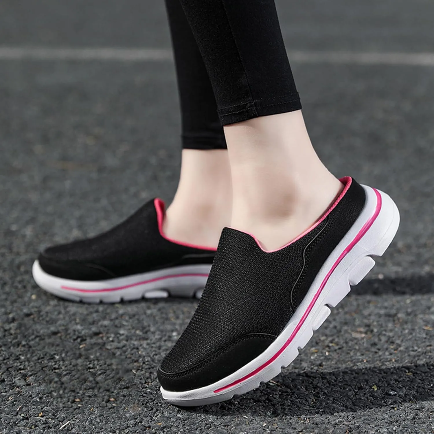 Slip On Mules & Clogs for Womens Mens Light Open Back Shoes Comfort Walking Shoes Breathable Slippers Closed Toe Slides