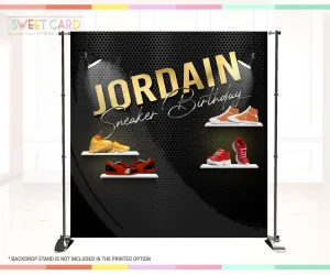 SNEAKER PARTY BACKDROP, Pop culture Backdrop, Sweet Sixteen Sneakers Backdrop, Sneaker shop store Sweet Sixteen Backdrop, Sneakers Backdrop