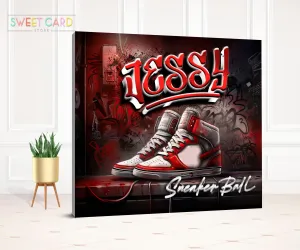 SNEAKER PARTY BACKDROP, Sneaker Ball Backdrop, Sweet Sixteen Sneakers Backdrop, Sneaker shoes Sweet Sixteen Backdrop, Sneakers Backdrop