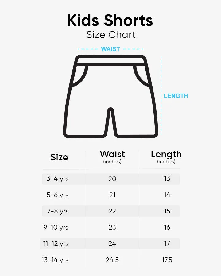Solid Black Kids Shorts