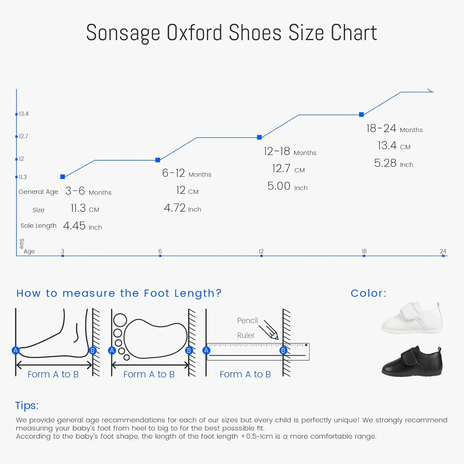Sonsage Infant Baby Boys Girls Oxford Shoes PU Leather Loafers Flats Non-Slip Unisex Classic Moccasins Rubber Soft Sole Newborn Toddler Walking School Uniform Wedding Dress Shoe