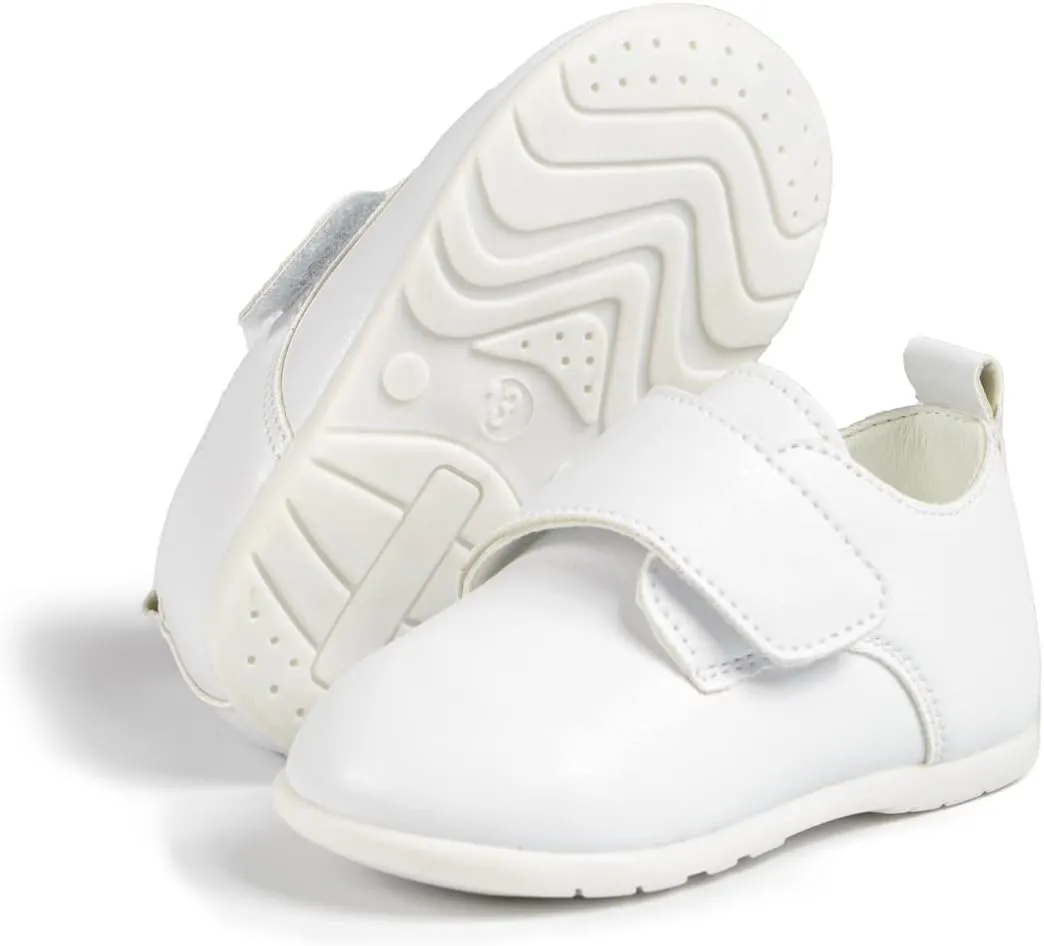 Sonsage Infant Baby Boys Girls Oxford Shoes PU Leather Loafers Flats Non-Slip Unisex Classic Moccasins Rubber Soft Sole Newborn Toddler Walking School Uniform Wedding Dress Shoe