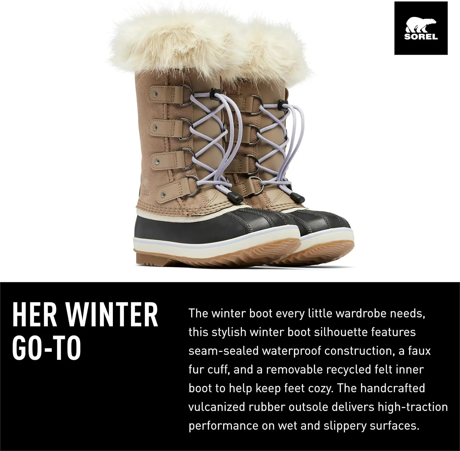 SOREL - Youth Joan of Arctic Waterproof Winter Boot for Kids