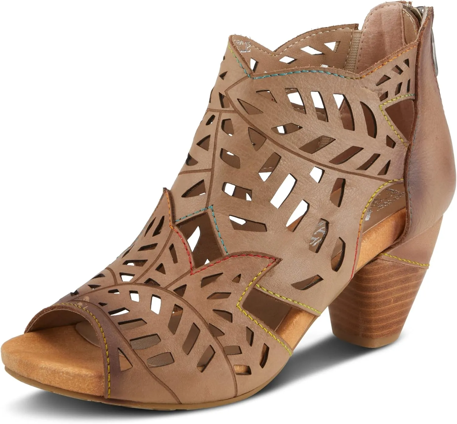 Spring Step L'Artiste Icon Sandals for Women - Ladies Casual Flats Platform Sandal - Hand Painting Summer Shoes for Womens