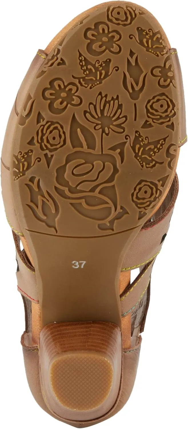 Spring Step L'Artiste Icon Sandals for Women - Ladies Casual Flats Platform Sandal - Hand Painting Summer Shoes for Womens