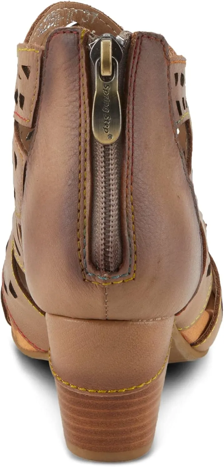 Spring Step L'Artiste Icon Sandals for Women - Ladies Casual Flats Platform Sandal - Hand Painting Summer Shoes for Womens