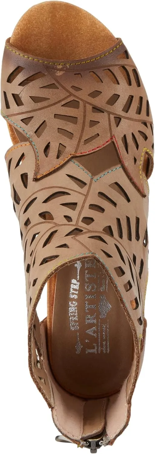 Spring Step L'Artiste Icon Sandals for Women - Ladies Casual Flats Platform Sandal - Hand Painting Summer Shoes for Womens