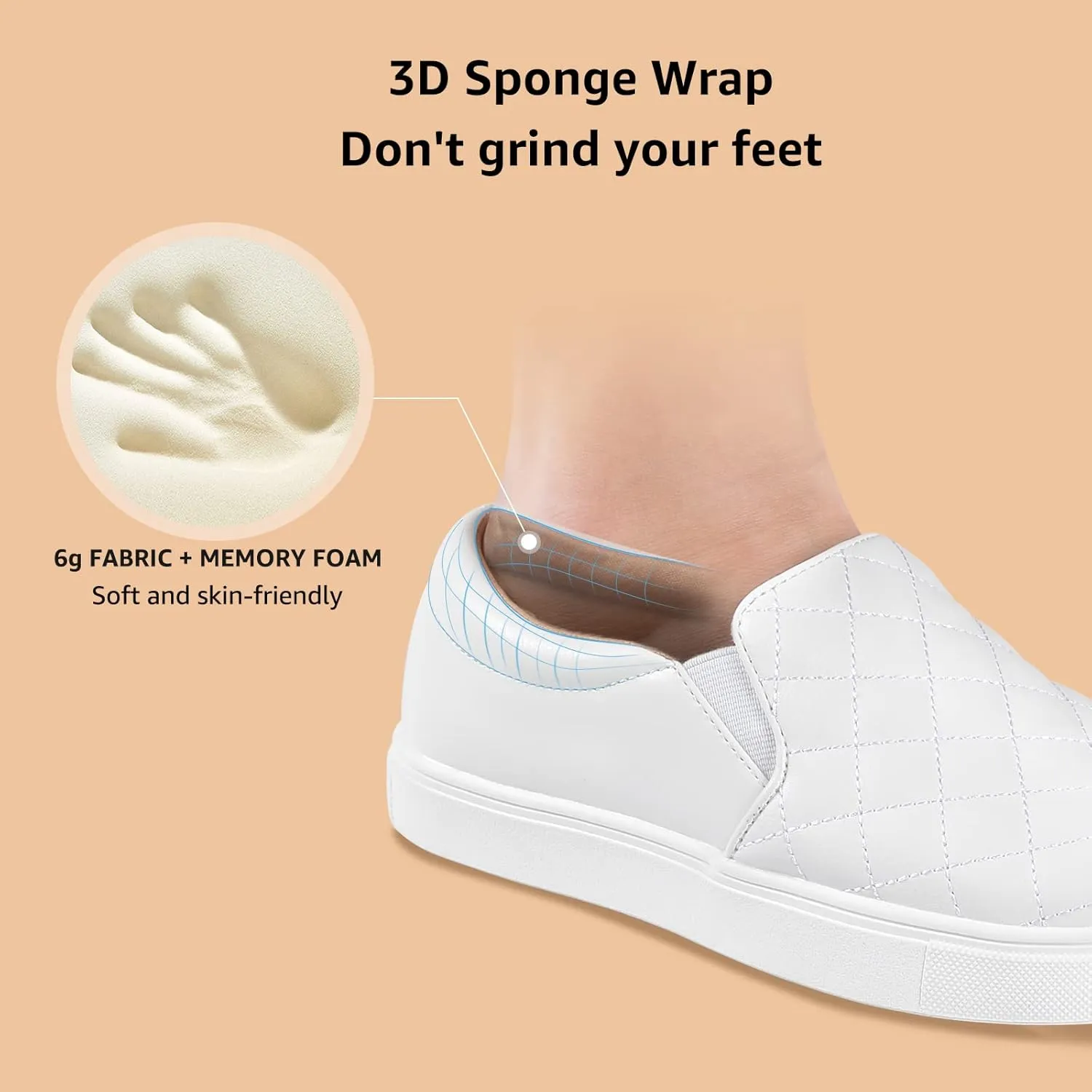 STQ Loafers for Women Memory Foam Slip On Sneakers EleeS Quilted 1.0 Comfort Fall Shoes