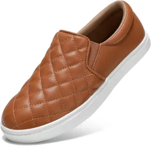 STQ Loafers for Women Memory Foam Slip On Sneakers EleeS Quilted 1.0 Comfort Fall Shoes