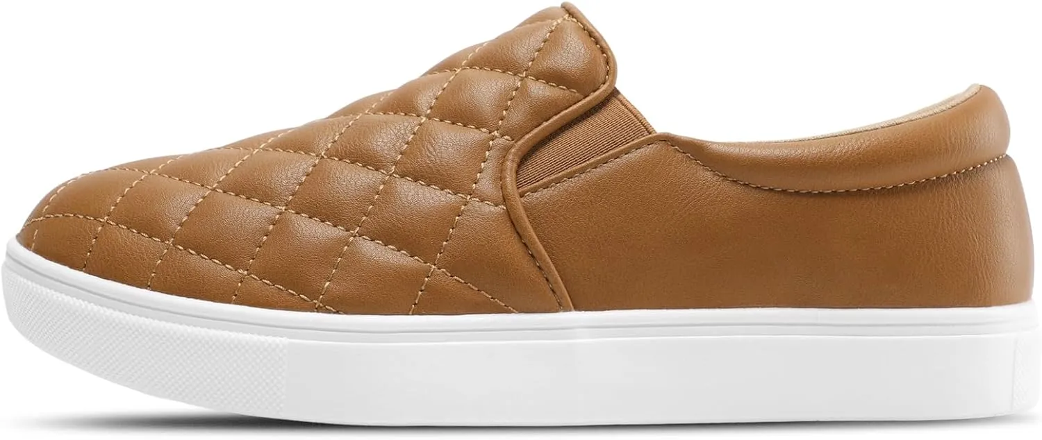 STQ Loafers for Women Memory Foam Slip On Sneakers EleeS Quilted 1.0 Comfort Fall Shoes