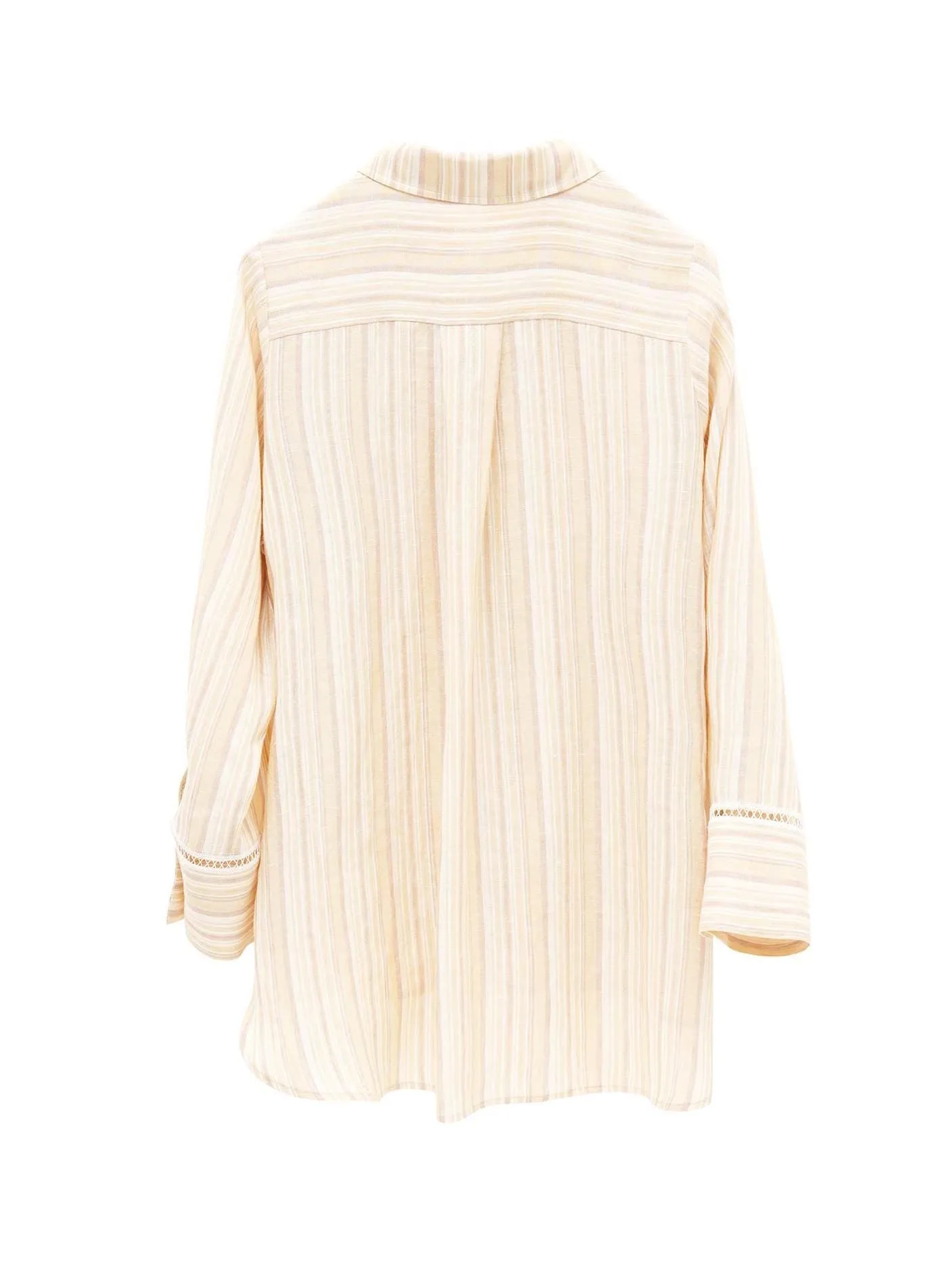 Sunny Yellow Striped Linen Wrap Shirt & Shorts Set: Crinkle-Textured Summer Beachwear Ensemble