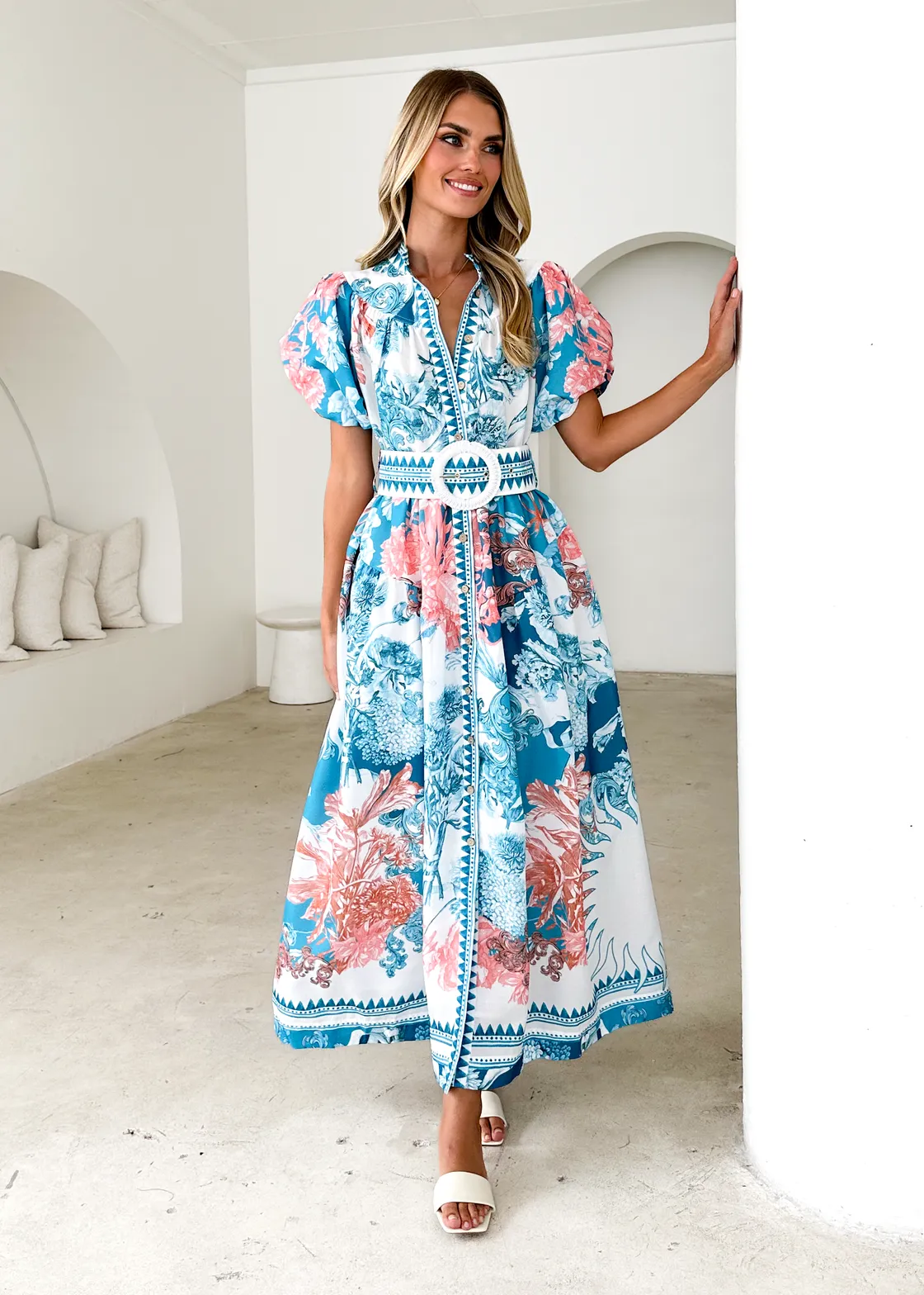 Sweet Serenade Belted Maxi Dress