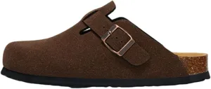 SywzX&xfybz Seamless Line Suede Clogs Leather Women's Cork slippers Outdoor Couple Casual Beach Sandals