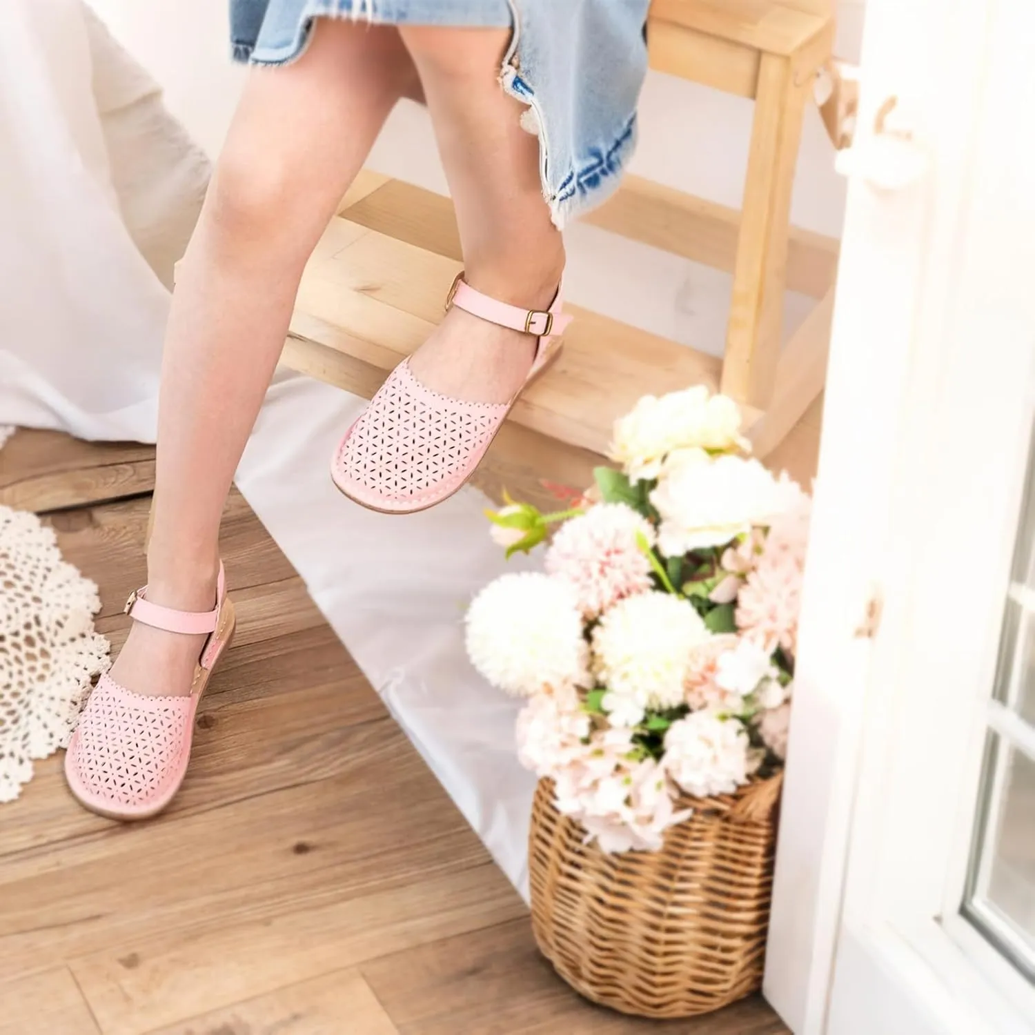 THEE BRON Girls Sandals Toddler Summer Dress Shoes