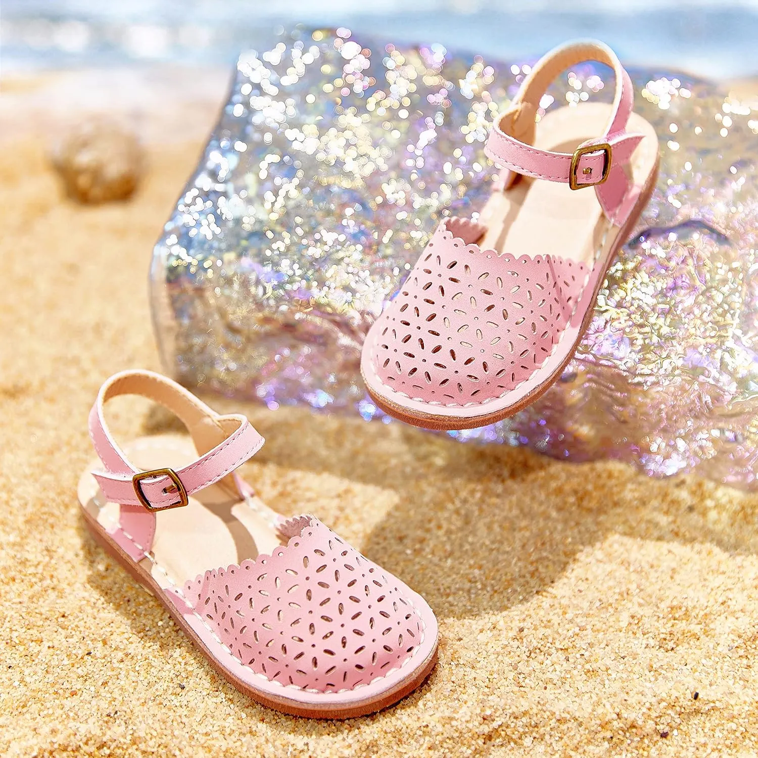 THEE BRON Girls Sandals Toddler Summer Dress Shoes