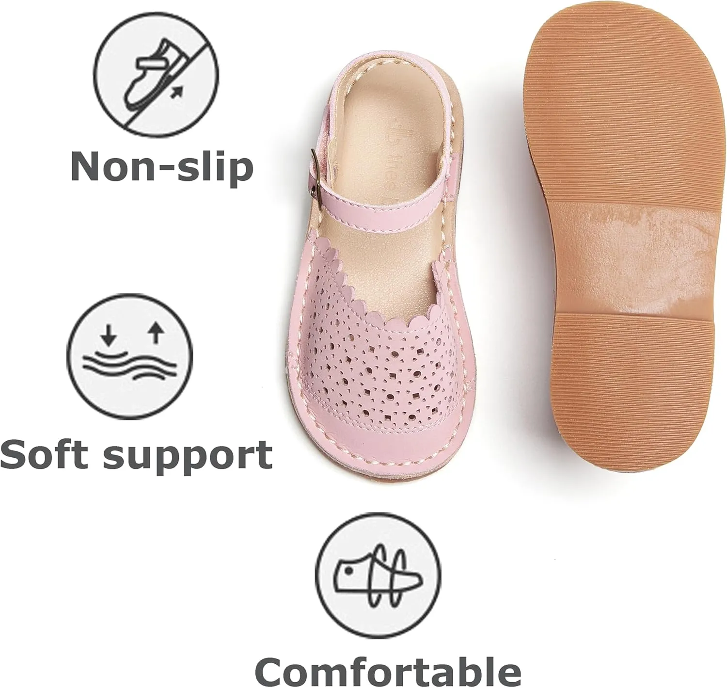 THEE BRON Girls Sandals Toddler Summer Dress Shoes