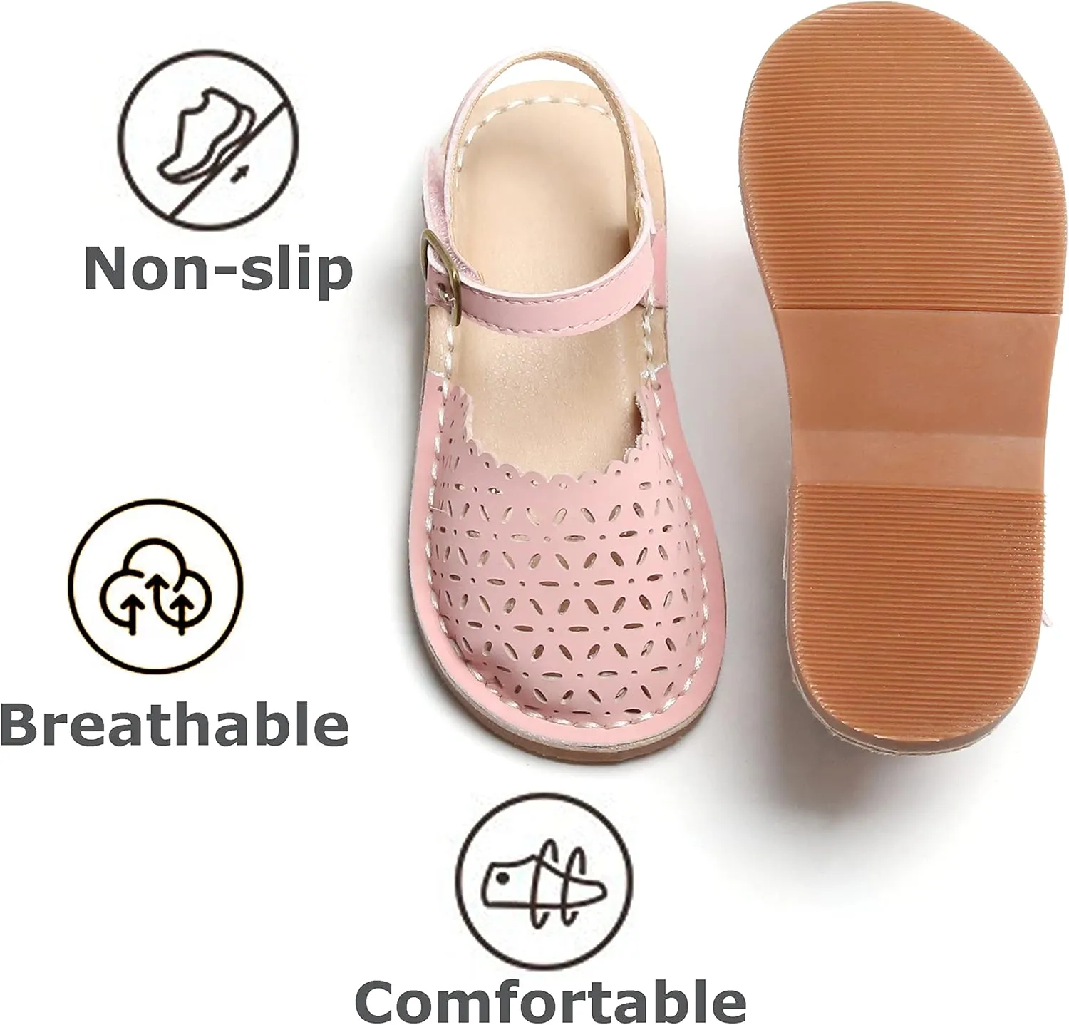 THEE BRON Girls Sandals Toddler Summer Dress Shoes