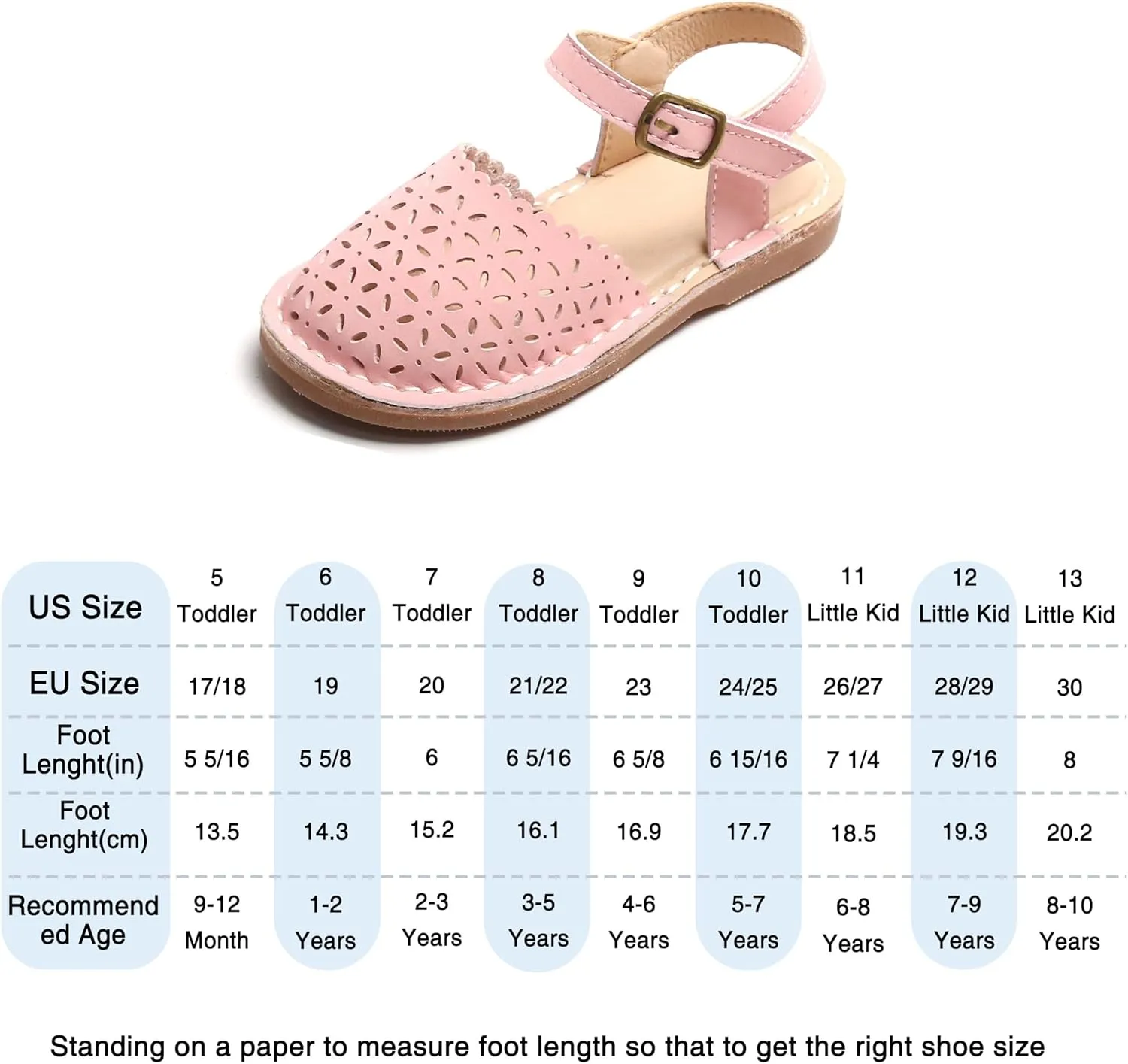 THEE BRON Girls Sandals Toddler Summer Dress Shoes