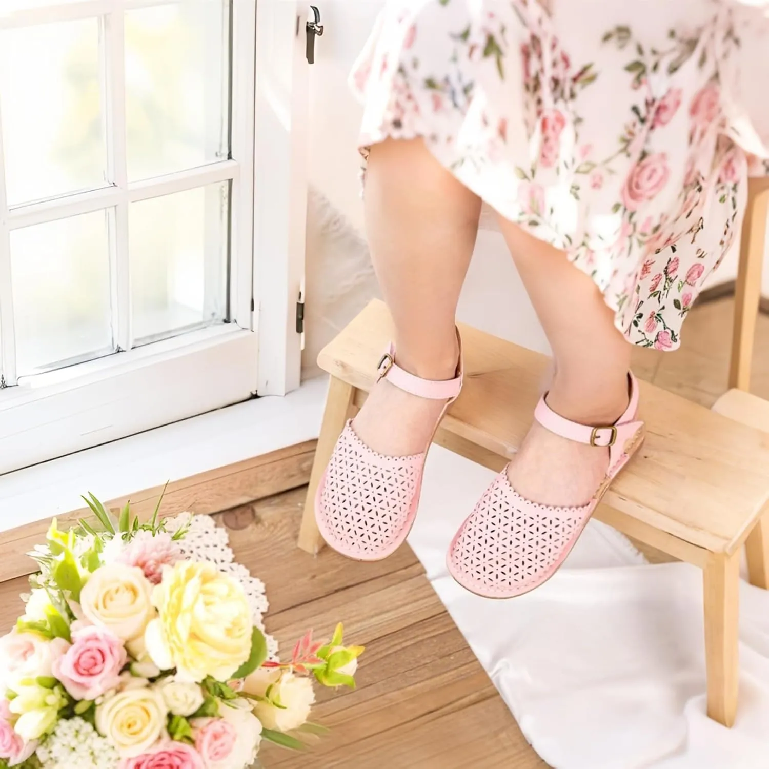 THEE BRON Girls Sandals Toddler Summer Dress Shoes