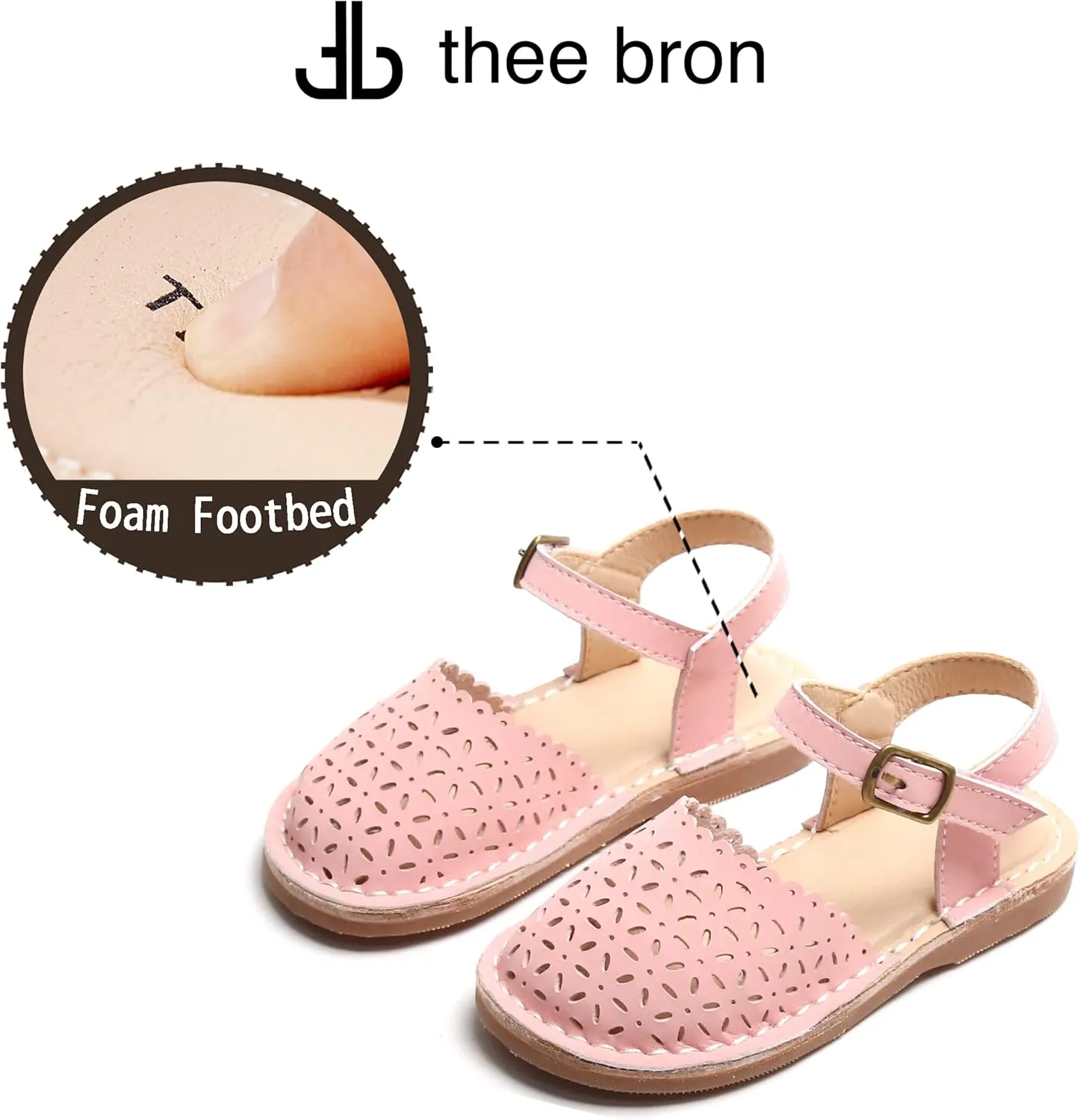 THEE BRON Girls Sandals Toddler Summer Dress Shoes
