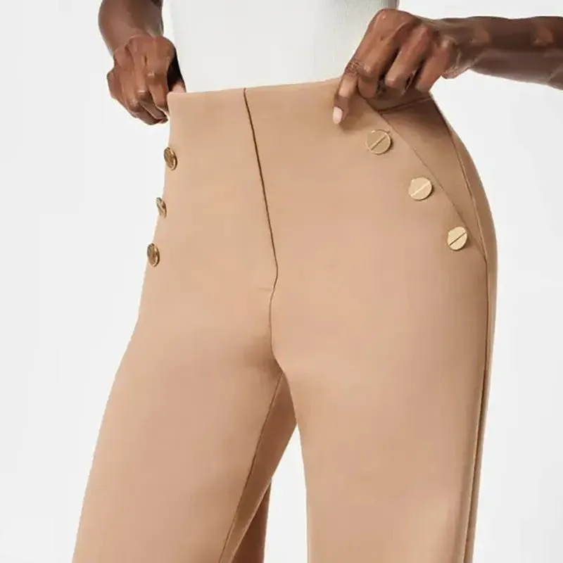 🍂Three lengths available🎁Winter High Stretch High Waist Wide Leg Trousers