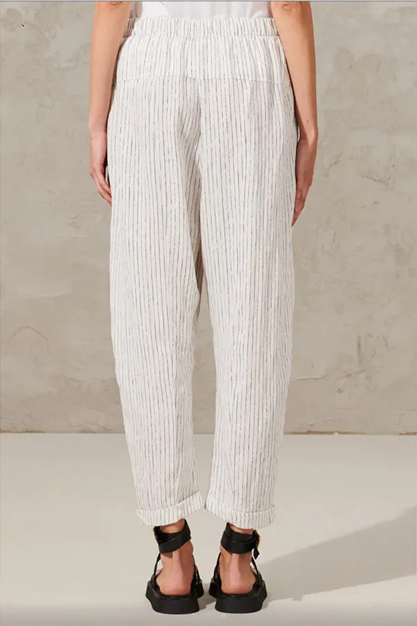 Transit Houndstooth Grey Linen Pants