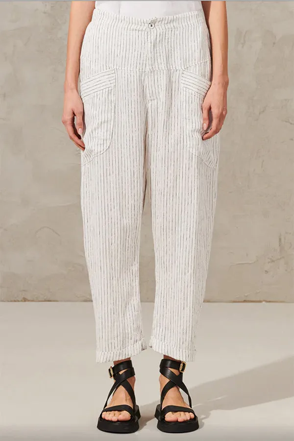 Transit Houndstooth Grey Linen Pants