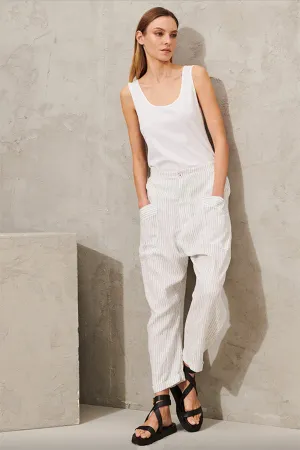 Transit Houndstooth Grey Linen Pants