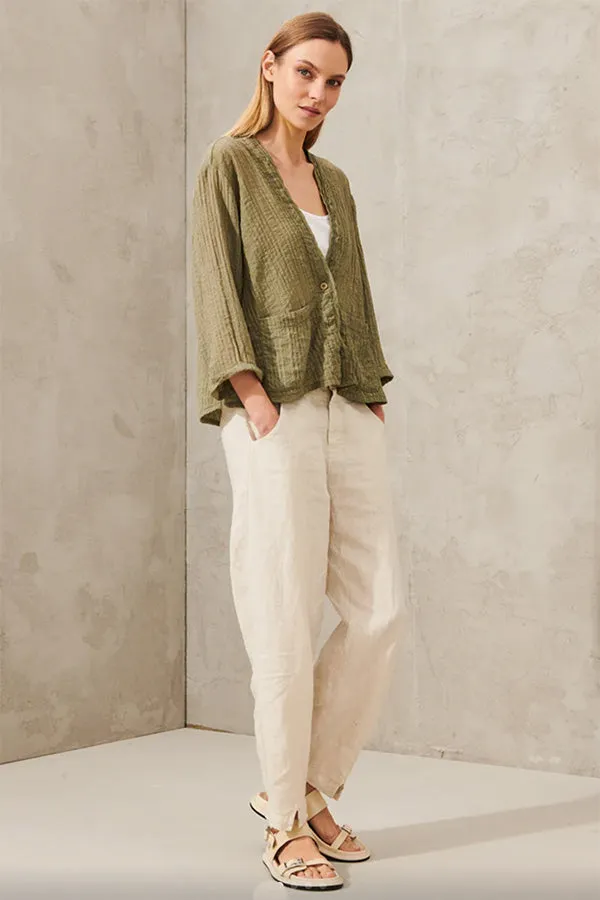 Transit Signature Ivory Linen Pants