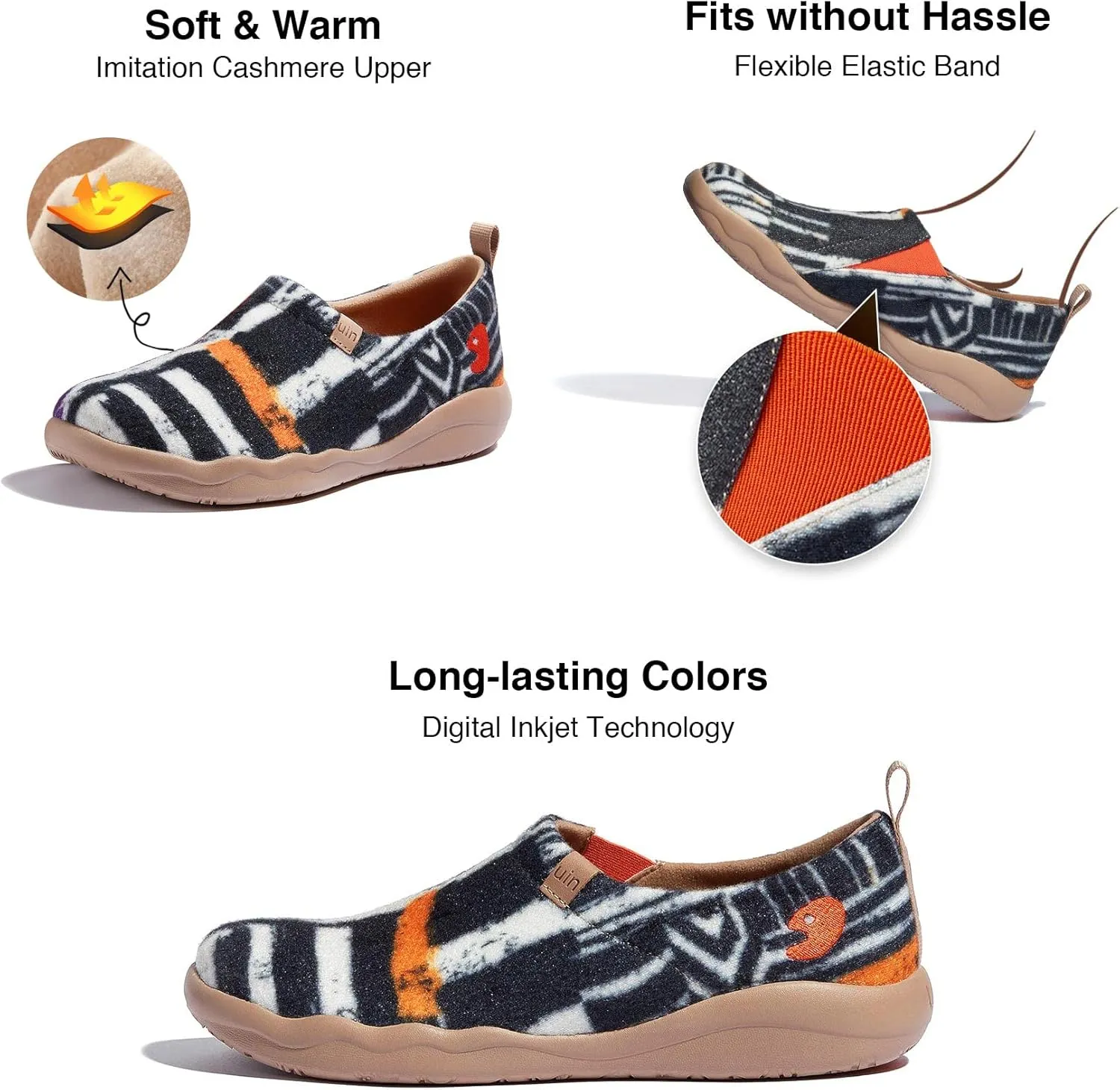 UIN Women's Walking Shoes Slip On Casual Loafers Lightweight Comfort Fashion Sneaker Toledo II