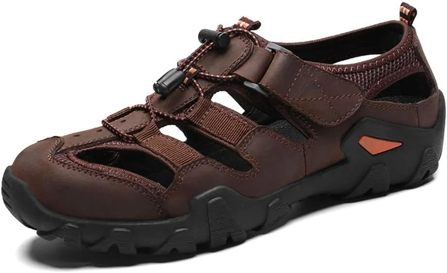 UPIShi Outdoor Fisherman Sandals Close Toe Hiking Climbing Athletic Water Beach Shoes