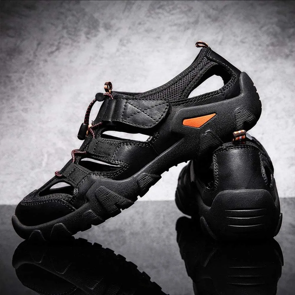UPIShi Outdoor Fisherman Sandals Close Toe Hiking Climbing Athletic Water Beach Shoes