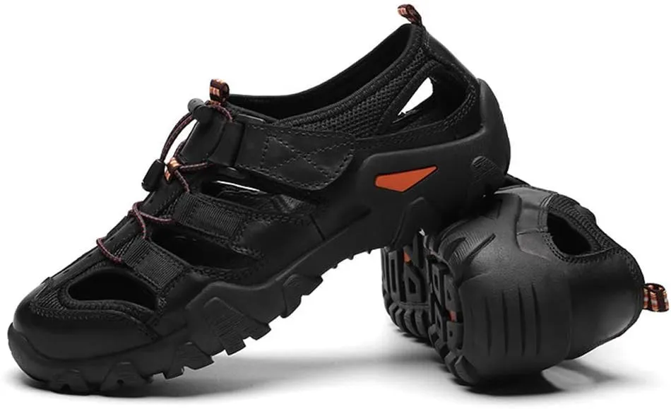 UPIShi Outdoor Fisherman Sandals Close Toe Hiking Climbing Athletic Water Beach Shoes