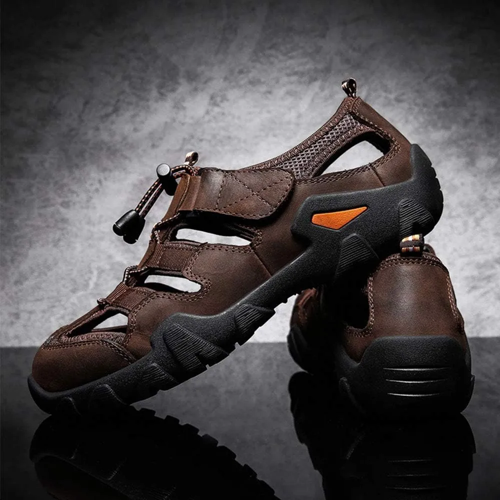 UPIShi Outdoor Fisherman Sandals Close Toe Hiking Climbing Athletic Water Beach Shoes