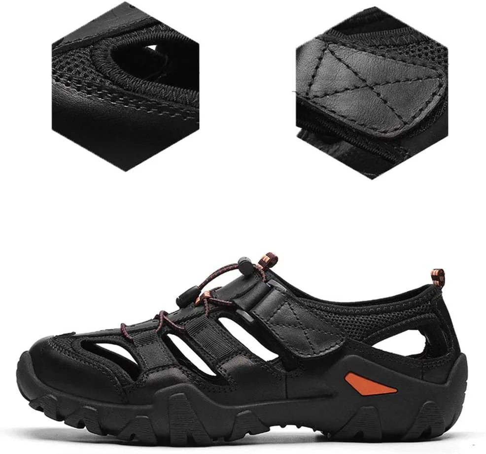 UPIShi Outdoor Fisherman Sandals Close Toe Hiking Climbing Athletic Water Beach Shoes