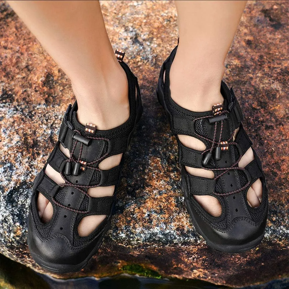 UPIShi Outdoor Fisherman Sandals Close Toe Hiking Climbing Athletic Water Beach Shoes