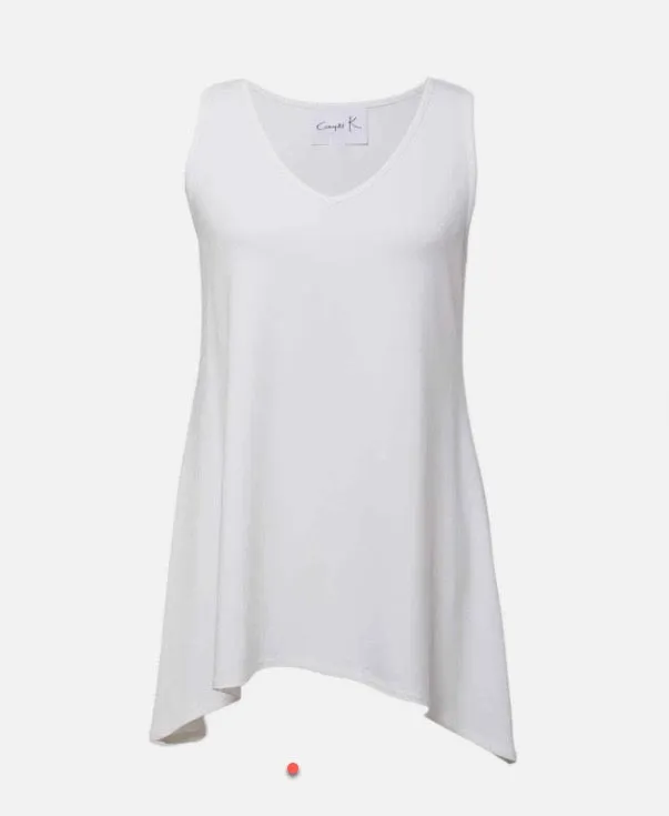 V-Neck Bamboo Tunic Tank Top