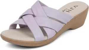VJH confort Women’s Slides Sandals Orthopedic Slippers,Comfortable Wedge Platform Slip Flops Flip Casual Walking Sandals