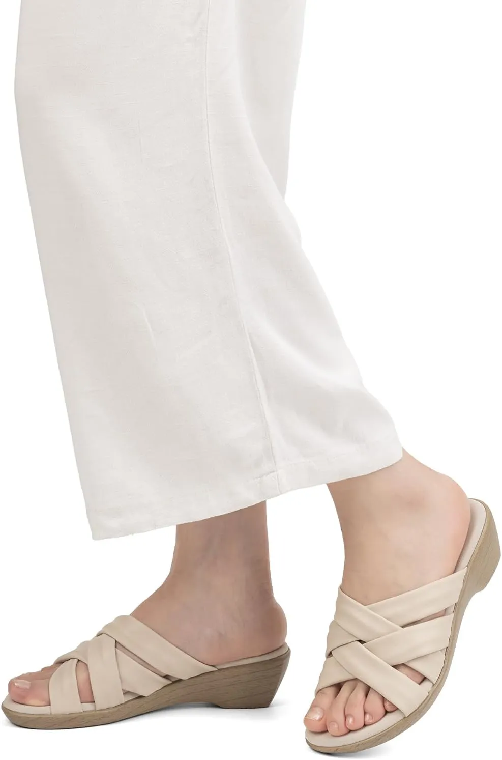 VJH confort Women’s Slides Sandals Orthopedic Slippers,Comfortable Wedge Platform Slip Flops Flip Casual Walking Sandals