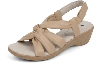 VJH confort Women’s Wedge Sandals, Comfortable Platform Cushioned Insole Strappy Round Toe Casual Wedge Sandals