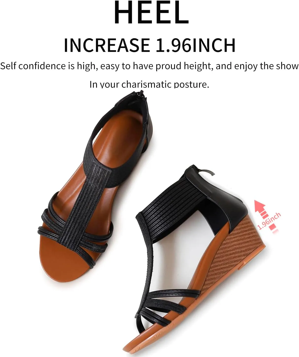 Wedge Sandals for Women Bohemia Open Toe Casual Summer Womens Sandals Roman High Heel Dressy Womens Beach Shoes