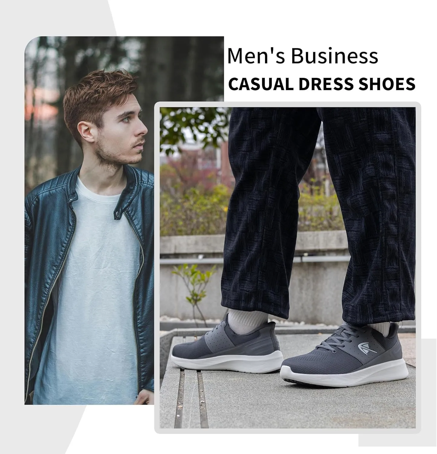 Wide Toe Box Mens Slip On Walking Shoes with Arch Support Casual Dress Shoes Fashion Tennis Sneaker for Business Work Ourdoors Size 7-12